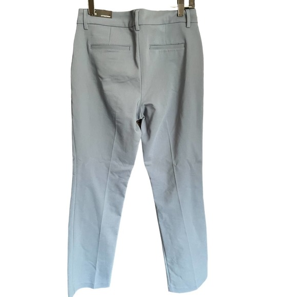 Liver Pool WOMENS Stretch Mid Rise Flat Front Pants Zip Fly Size 6/28 Blue - Picture 6 of 9